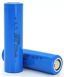 Акумулятор ViPow 18650 Li-ion 3.7V (2200 mAh) Blue ICR18650 FlatTop 1шт. 3.7 V