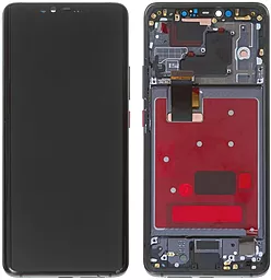Дисплей Huawei Mate 20 Pro (без датчика Touch ID) (LYA-L09, LYA-L29, LYA-AL00, LYA-AL10, LYA-TL00, LYA-L0C) с тачскрином и рамкой, (OLED), Black
