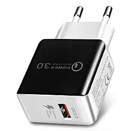 Сетевое зарядное устройство Puluz 18w QC3.0 home charger black/white (SYA00273201A)