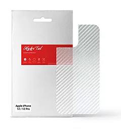 Гидрогелевая пленка ArmorStandart на заднюю панель для Apple iPhone 12 / 12 Pro Carbone Silver (ARM61066) - фото Гидрогелевая пленка ArmorStandart на заднюю панель для Apple iPhone 12 / 12 Pro Carbone Silver (ARM61066)