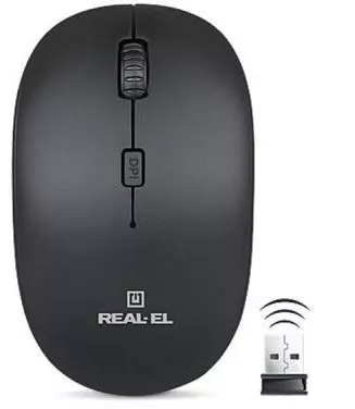 Комп'ютерна мишка REAL-EL RM-301 Black - фото 2