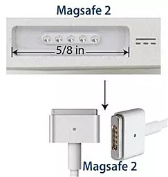 Кабель для блока питания ноутбука Apple 45W 60W 85W MagSafe 2 T-образный (cDC-MS2T-(5)v2)