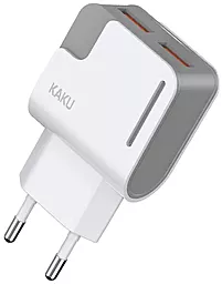 Сетевое зарядное устройство iKaku 2.4a 2xUSB-A ports home charger white (KSC-489 PUYAO) - фото Сетевое зарядное устройство iKaku 2.4a 2xUSB-A ports home charger white (KSC-489 PUYAO)