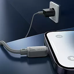 Кабель Hoco X113 Beneficio USB Type-C - Type-C 60w 3a 1м PD cable Gray - миниатюра 4 Кабель Hoco X113 Beneficio USB Type-C - Type-C 60w 3a 1м PD cable Gray - миниатюра 4
