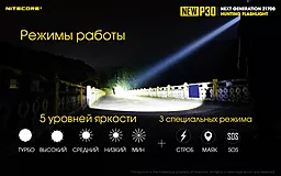 Фонарик аккумуляторный Nitecore P30 NEW (6-1233_new_set) (1x18650, 1x21700, 2xCR123, 2xRCR123) - миниатюра 14 Фонарик аккумуляторный Nitecore P30 NEW (6-1233_new_set) (1x18650, 1x21700, 2xCR123, 2xRCR123) - миниатюра 14