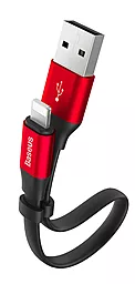 Кабель Baseus Nimble Portable USB-A - Lightning 12w 2.4a 0.23м cable Black/Red (CALMBJ-B91) - фото Кабель Baseus Nimble Portable USB-A - Lightning 12w 2.4a 0.23м cable Black/Red (CALMBJ-B91)