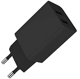 Сетевое зарядное устройство ColorWay 2.1A 2xUSB-A ports home charger black (CW-CHS015-BK) - миниатюра 3