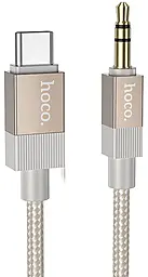 Аудио кабель Hoco UPA32B Clever AUX mini Jack 3.5 - USB Type-C M/M сable 1 м gold