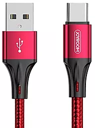 Кабель Joyroom Fast Charging USB-A - Type-C 15w 3a 1м cable Red - фото Кабель Joyroom Fast Charging USB-A - Type-C 15w 3a 1м cable Red