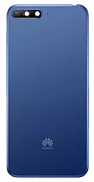 Задняя крышка корпуса Huawei Y6 2018 со стеклом камеры  Blue