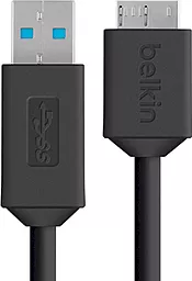 USB Кабель Belkin 0.9M micro USB 3.0 Cable Black (F3U166bt03-BLK)