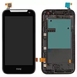 Дисплей HTC Desire 310 (D310n) (128x63.5) з тачскріном і рамкою, Black