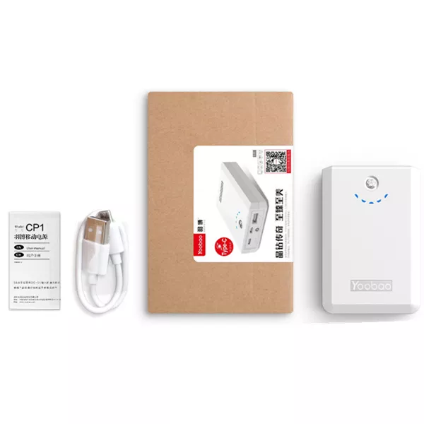 Повербанк Yoobao CP1 TYPE C 10400mAh White - фото 5