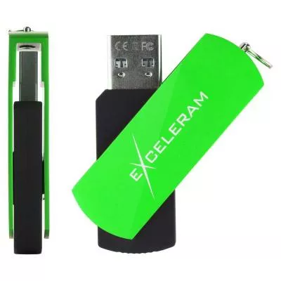 Флешка Exceleram 64GB P2 Series USB 2.0 (EXP2U2GRB64) Green - фото 5