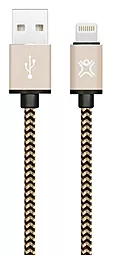 Кабель USB XtremeMac Nylon 1.2M Lightning Cable Gold (XCL-PRC-93)