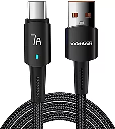 USB Кабель Essager Sunset 100W 7A 2M USB Type-C cable black (EXC7A-CGA01-P)