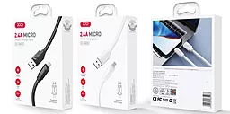 Кабель XO NB232 USB-A - micro USB 12w 2.4a 1м cable Black - мініатюра 3 Кабель XO NB232 USB-A - micro USB 12w 2.4a 1м cable Black - мініатюра 3