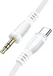 Аудио кабель Borofone BL14 Aux mini Jack 3.5 mm - USB Type-C M/M Cable 1 м white - миниатюра 3