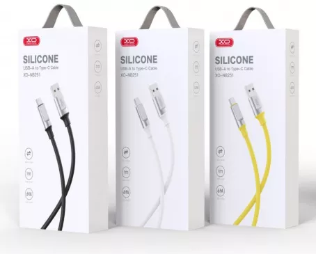 Кабель XO NB251 USB-A - Type-C 30w 6a 1м cable yellow - фото 3
