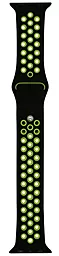 Сменный ремешок для умных часов Apple Watch Sport Band 38mm Black/Green - миниатюра 3
