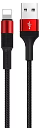 Кабель Borofone BX21 USB-A - Lightning 12w 2.4a 1м cable Red - фото Кабель Borofone BX21 USB-A - Lightning 12w 2.4a 1м cable Red