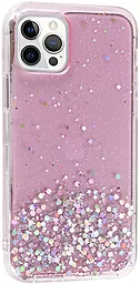 Чехол Epik Star Glitter Apple iPhone 12, iPhone 12 Pro Clear/Pink