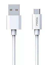 Кабель Proda PD-B72a USB-A - Type-C 12w 2.4a 1м cable White - фото Кабель Proda PD-B72a USB-A - Type-C 12w 2.4a 1м cable White