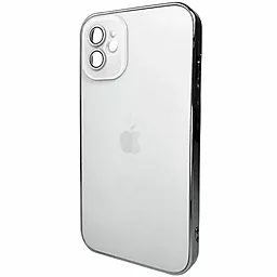 Чохол AG Glass Sapphire Frame MagSafe Logo for Apple iPhone 12  White