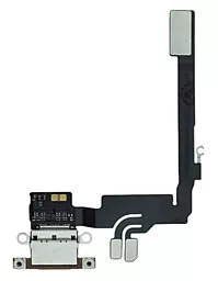 Нижній шлейф Apple iPhone 16 Pro з роз'ємом зарядки, з мікрофоном, Original - знятий з телефона Desert Titanium