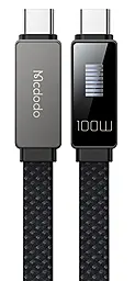 Кабель McDodo LED Display USB Type-C - Type-C 100w 5a 1.2м PD cable Black (CA-4470) - миниатюра 2 Кабель McDodo LED Display USB Type-C - Type-C 100w 5a 1.2м PD cable Black (CA-4470) - миниатюра 2