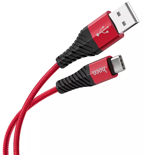 Кабель Hoco X38 Cool USB-A - Type-C 15w 3a 1м cable Red - фото 2