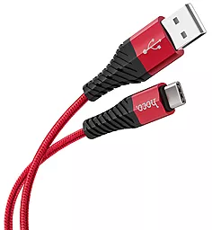 Кабель Hoco X38 Cool USB-A - Type-C 15w 3a 1м cable Red - мініатюра 2