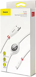Кабель Baseus Big Eye Digital Display USB-A - Lightning 10w 1.2м cable White (CALEYE-02) - миниатюра 5 Кабель Baseus Big Eye Digital Display USB-A - Lightning 10w 1.2м cable White (CALEYE-02) - миниатюра 5