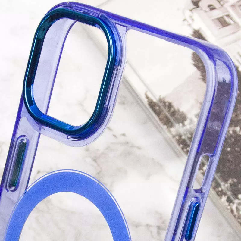 Чехол Epik Iris with MagSafe для Apple iPhone 14 Blue - фото 7