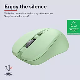 Комп'ютерна мишка Trust Mydo Silent Green (25042) - мініатюра 6