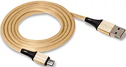 Кабель Walker C705 USB-A - micro USB 15w 3.1a 1м cable Gold - фото Кабель Walker C705 USB-A - micro USB 15w 3.1a 1м cable Gold