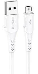 Кабель Foneng X81 USB-A - micro USB 2.1a 1м cable White (X81-CA-MU) - фото Кабель Foneng X81 USB-A - micro USB 2.1a 1м cable White (X81-CA-MU)