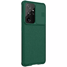Чехол Nillkin Camshield (шторка на камеру) для Samsung Galaxy S21 Ultra Зеленый / Dark Green - миниатюра 4
