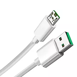 Кабель Oppo VOOC USB-A - micro USB 20w 4a 1м cable White - фото Кабель Oppo VOOC USB-A - micro USB 20w 4a 1м cable White