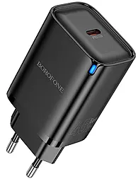 Сетевое зарядное устройство Borofone BA86A 45w GaN PD USB-C fast charger black - фото Сетевое зарядное устройство Borofone BA86A 45w GaN PD USB-C fast charger black