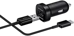Автомобільний зарядний пристрій з швидкою зарядкою Samsung Fast Charge Mini + Type-C Cable Black (EP-LN930CBEGRU)