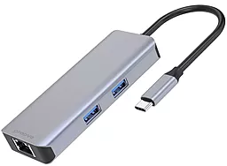 Мультипортовий Type-C хаб Proove Iron Link 6-in-1 gray (HBI700010004) - фото Мультипортовий Type-C хаб Proove Iron Link 6-in-1 gray (HBI700010004)