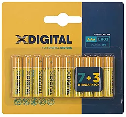Батарейка X-digital AAA (LR03) (6412470) 10шт
