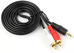 Аудио кабель Voltronic AUX mimi Jack 3.5 мм - 2xRCA M/M 3 м cable black (YT-3.5(M) / 2хRCA(M)-3.0Cu)