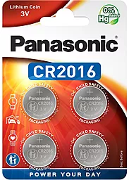 Батарейки Panasonic CR2016 Lithium 4шт (CR-2016EL/4B)