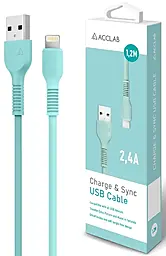 Кабель ACCLAB AL-CBCOLOR-L1мT USB-A - Lightning 12w 2.4a 1.2м cable Mint - мініатюра 6 Кабель ACCLAB AL-CBCOLOR-L1мT USB-A - Lightning 12w 2.4a 1.2м cable Mint - мініатюра 6