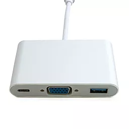 Мультипортовый USB Type-C хаб ExtraDigital USB Type-C to VGA/USB 3.0/Type-C (0.15m) - миниатюра 2