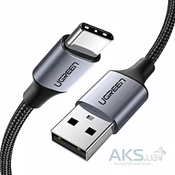 Кабель USB Ugreen US288 Nickel Plating Aluminum Braid 3A 2M USB Type-C Cable Black - миниатюра 2