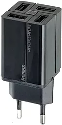 Мережевий зарядний пристрій Remax RP-U43 17w 4xUSB-А ports home charger Black
