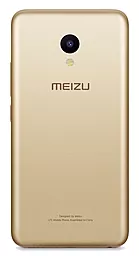 Задняя крышка корпуса Meizu M5 со стеклом камеры Gold